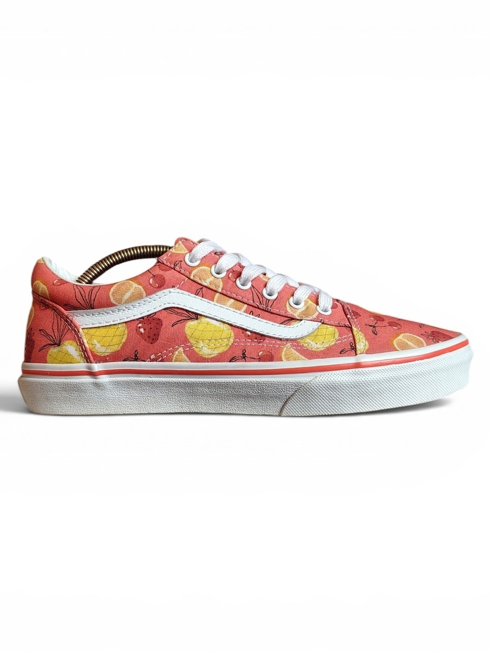 Vans Old Skool Fruit Low Top Canvas Sneakers Fruity Coral Youth 7 / Women's 8.5